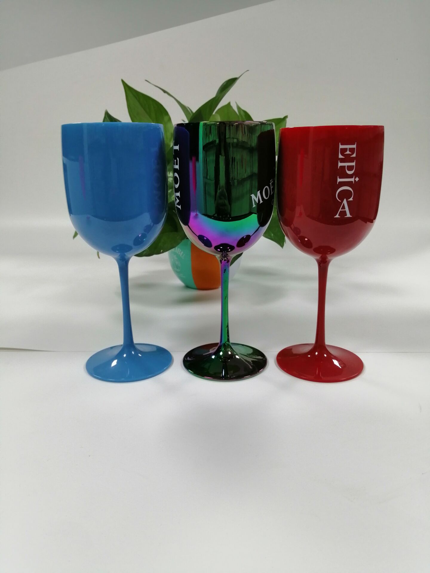 Pink Red Wine Glass Plastic Red Wine Goblet Food Grade as Acrylic PS Plastic Champagne Glass Plastic Juice Cup