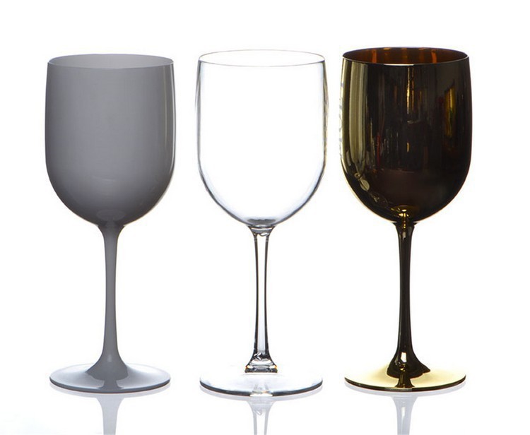 Pink Red Wine Glass Plastic Red Wine Goblet Food Grade as Acrylic PS Plastic Champagne Glass Plastic Juice Cup