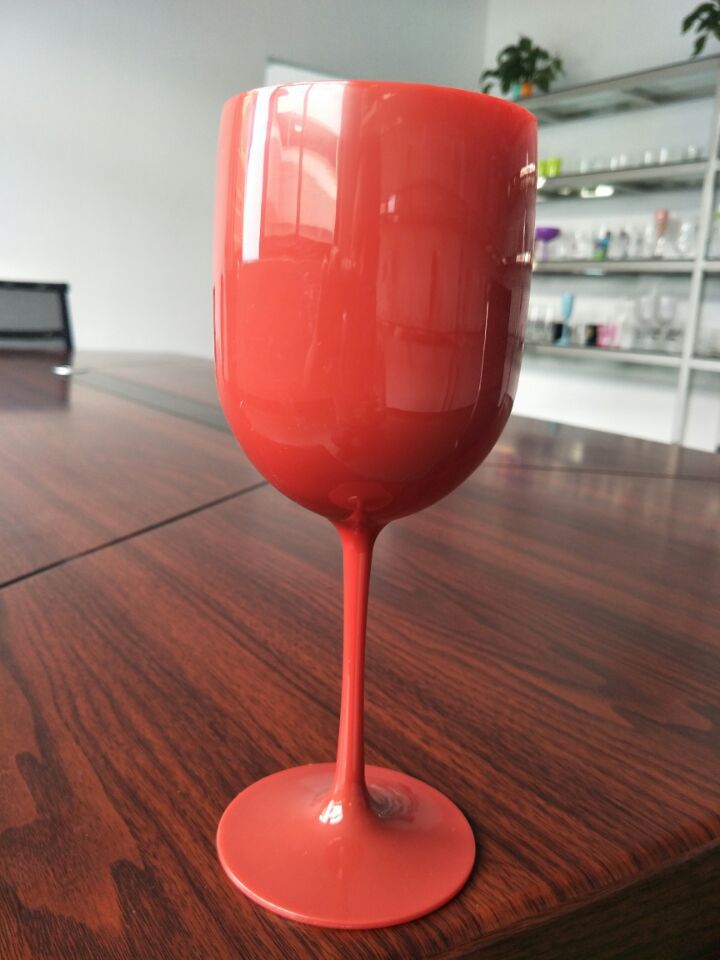 Pink Red Wine Glass Plastic Red Wine Goblet Food Grade as Acrylic PS Plastic Champagne Glass Plastic Juice Cup