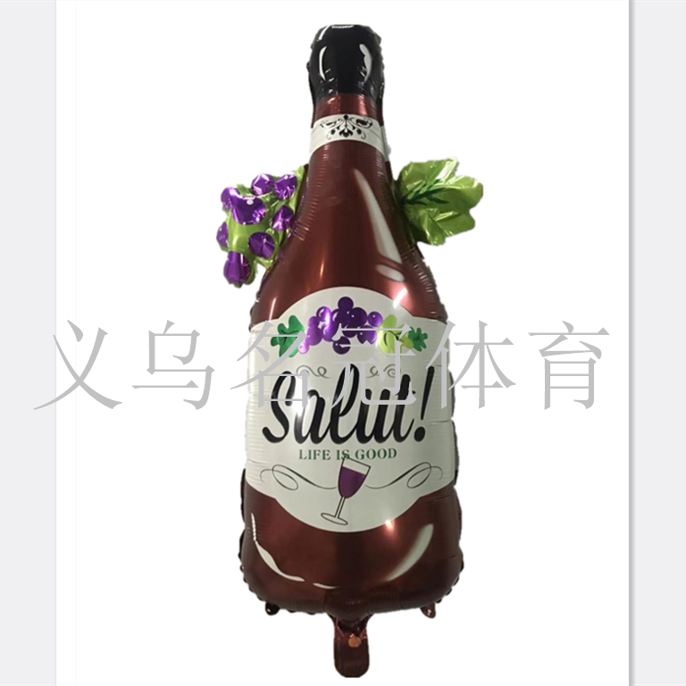 Champagne bottle beer glass aluminum membrane balloon, birthday party celebration party bar decoration balloon