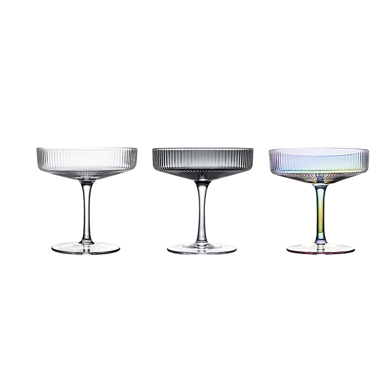 Northern European Ins Wind Bar Cocktail Glass High Base Champagne Glass Household Vertical Ice Cream Cup Dessert Cup