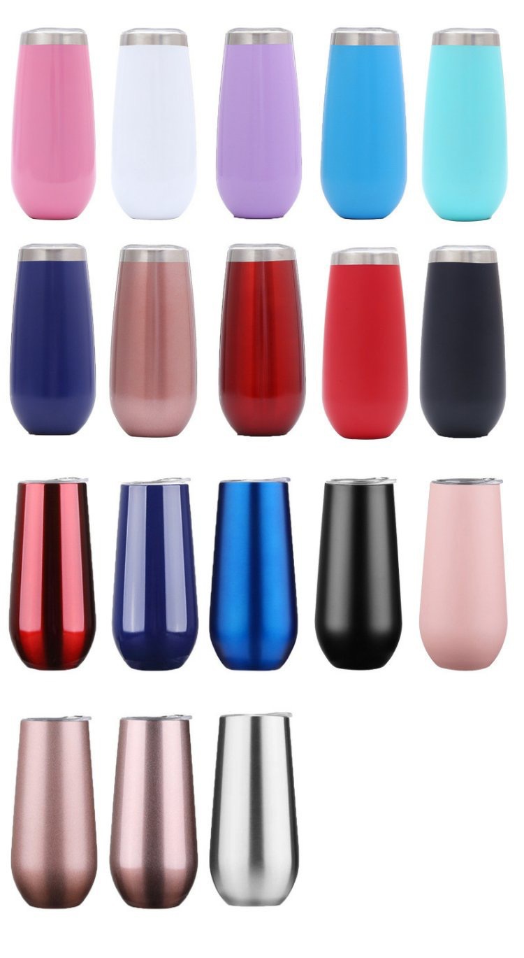 Foreign Trade Straight Hair Stainless Steel Egg Shell Cup Creative Beer Champagne Glass Wine Thermos Cup Fashion Student Portable Teapot