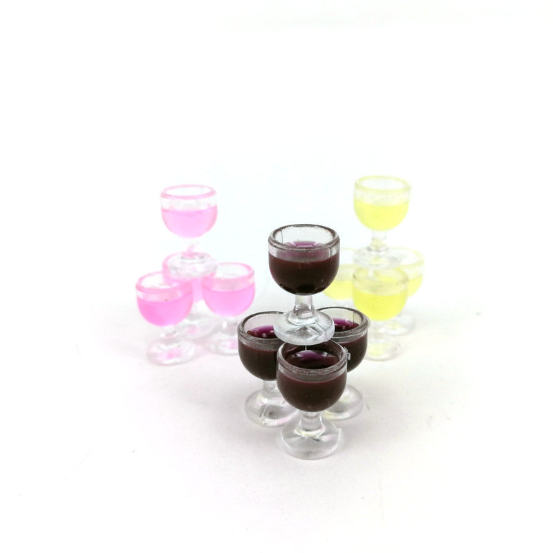 Dollhouse Red Wine Wine Glass Model [Mini Champagne Glass] Soldier Accessories