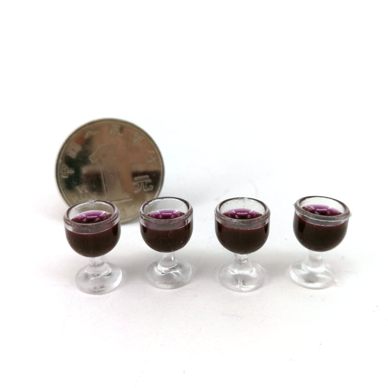 Dollhouse Red Wine Wine Glass Model [Mini Champagne Glass] Soldier Accessories