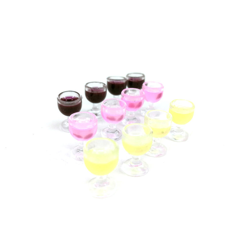 Dollhouse Red Wine Wine Glass Model [Mini Champagne Glass] Soldier Accessories