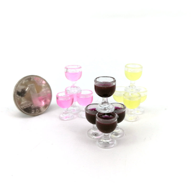 Dollhouse Red Wine Wine Glass Model [Mini Champagne Glass] Soldier Accessories