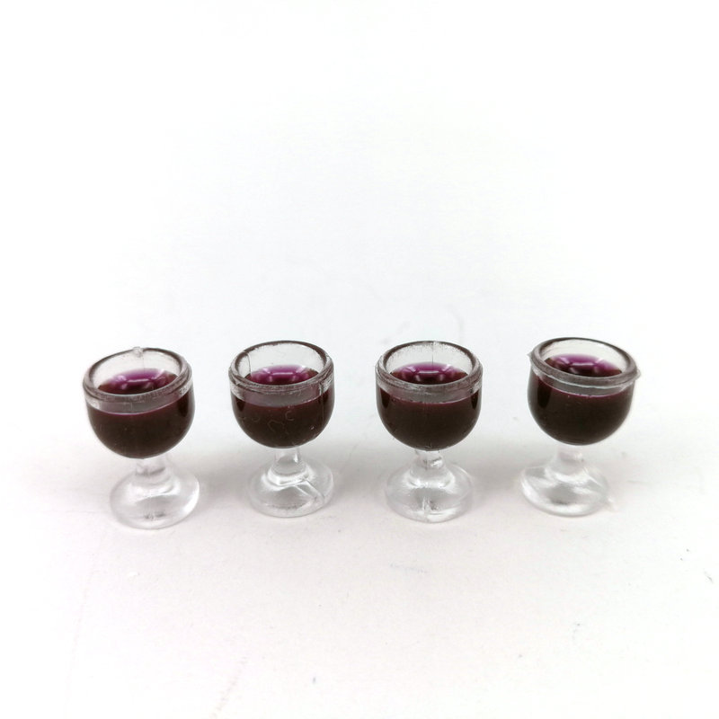 Dollhouse Red Wine Wine Glass Model [Mini Champagne Glass] Soldier Accessories