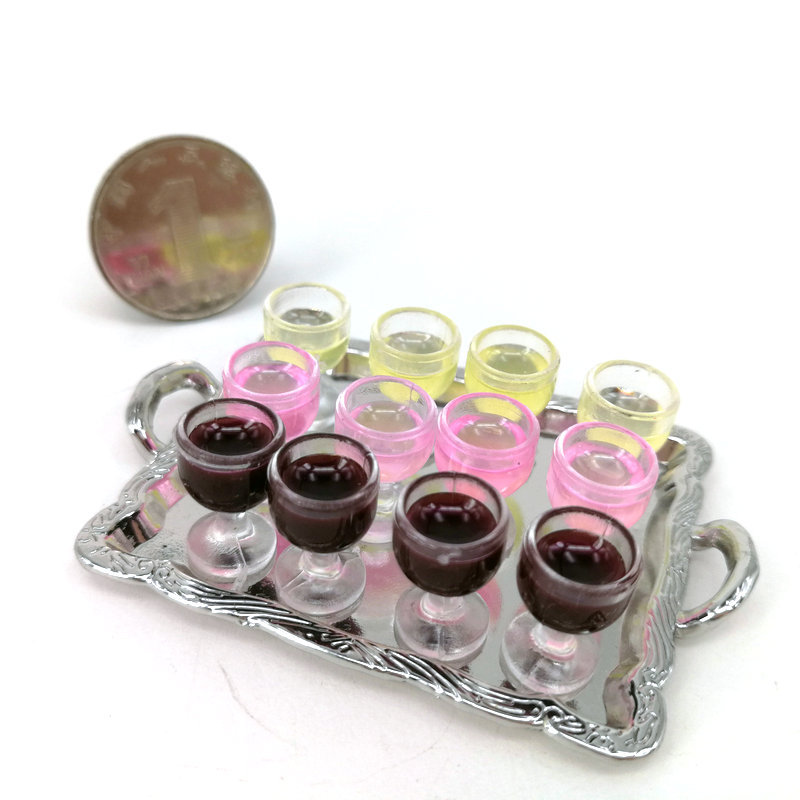 Dollhouse Red Wine Wine Glass Model [Mini Champagne Glass] Soldier Accessories