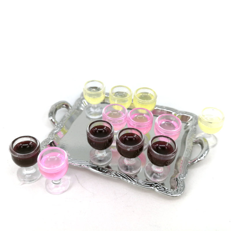 Dollhouse Red Wine Wine Glass Model [Mini Champagne Glass] Soldier Accessories