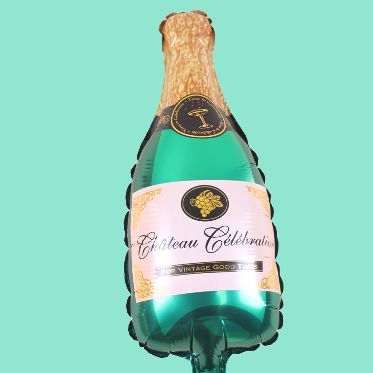 Factory Champagne Glass Balloon Birthday Party Decoration Balloon Wine Bottle Goblet Shape Aluminum Film Balloon Factory Champagne Glass Balloon Birthday Party Decoration Balloon Wine Bottle Goblet Shape Aluminum Film Balloon