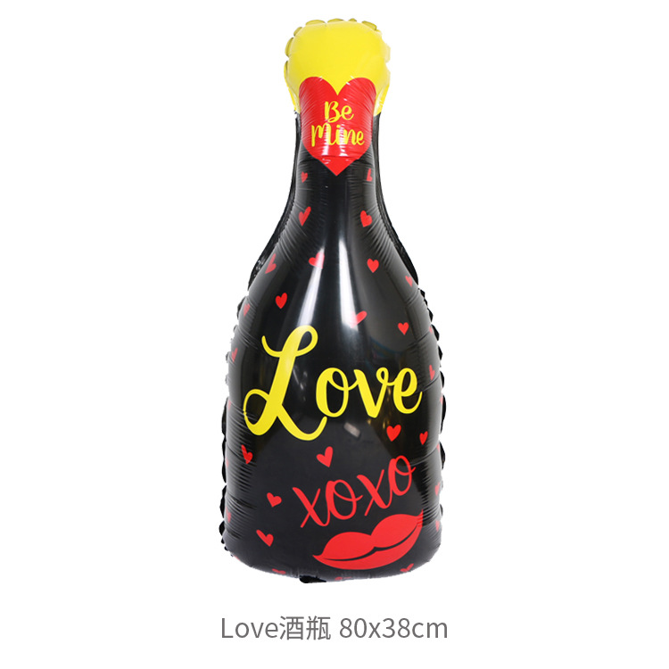 Factory Champagne Glass Balloon Birthday Party Decoration Balloon Wine Bottle Goblet Shape Aluminum Film Balloon Factory Champagne Glass Balloon Birthday Party Decoration Balloon Wine Bottle Goblet Shape Aluminum Film Balloon
