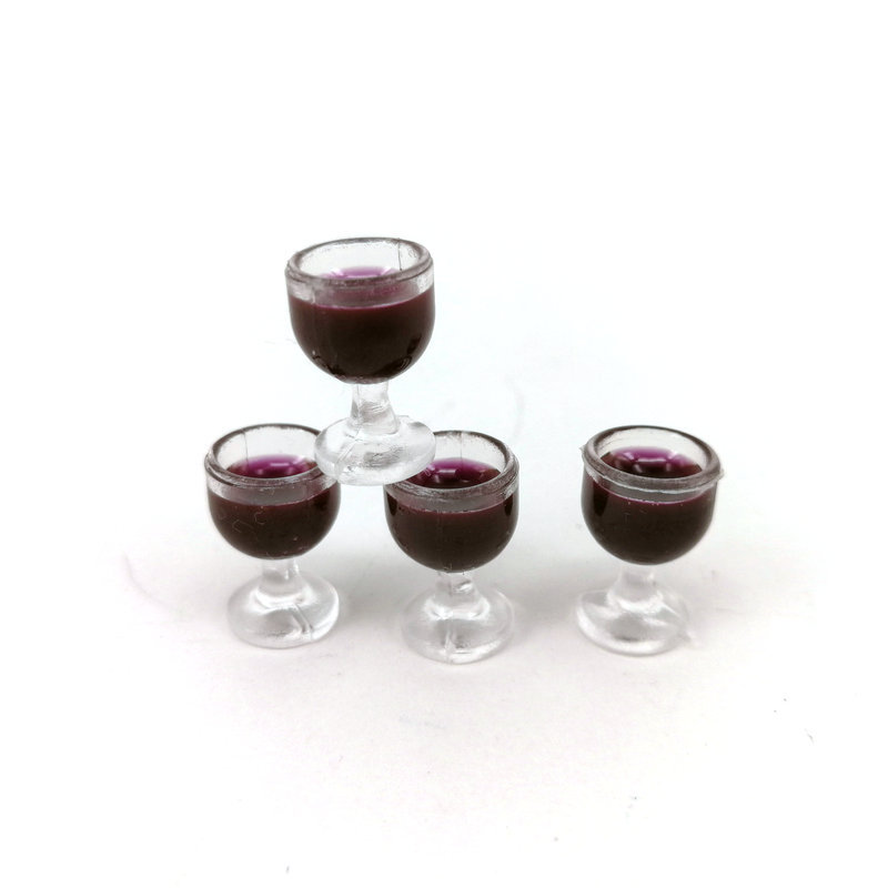 Dollhouse Red Wine Wine Glass Model [Mini Champagne Glass] Soldier Accessories