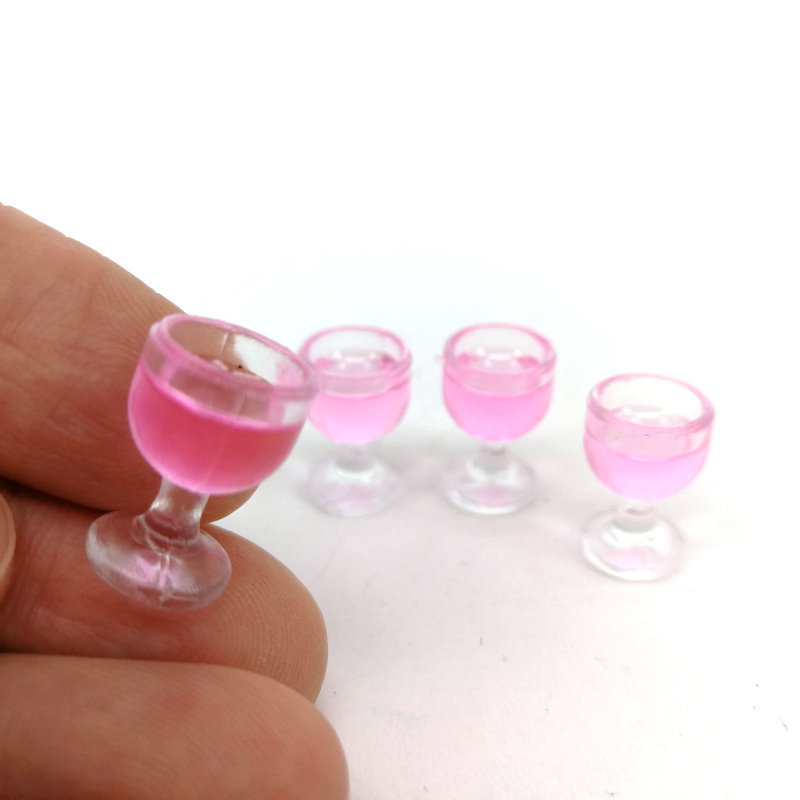 Dollhouse Red Wine Wine Glass Model [Mini Champagne Glass] Soldier Accessories