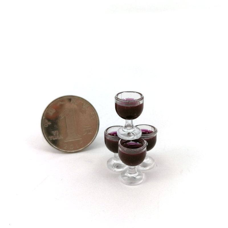 Dollhouse Red Wine Wine Glass Model [Mini Champagne Glass] Soldier Accessories
