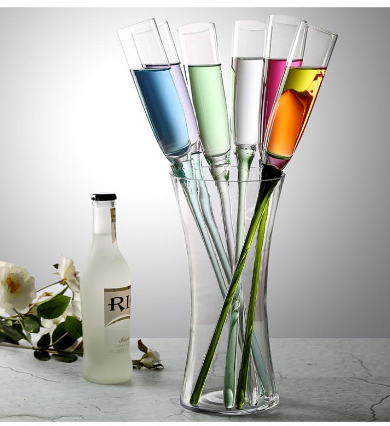 Factory Direct Supply Color Beach Champagne Glass 6 Cups 1 Seat Set Bubble Champagne Goblet Champagne Glass Factory Direct Supply Color Beach Champagne Glass 6 Cups 1 Seat Set Bubble Champagne Goblet Champagne Glass