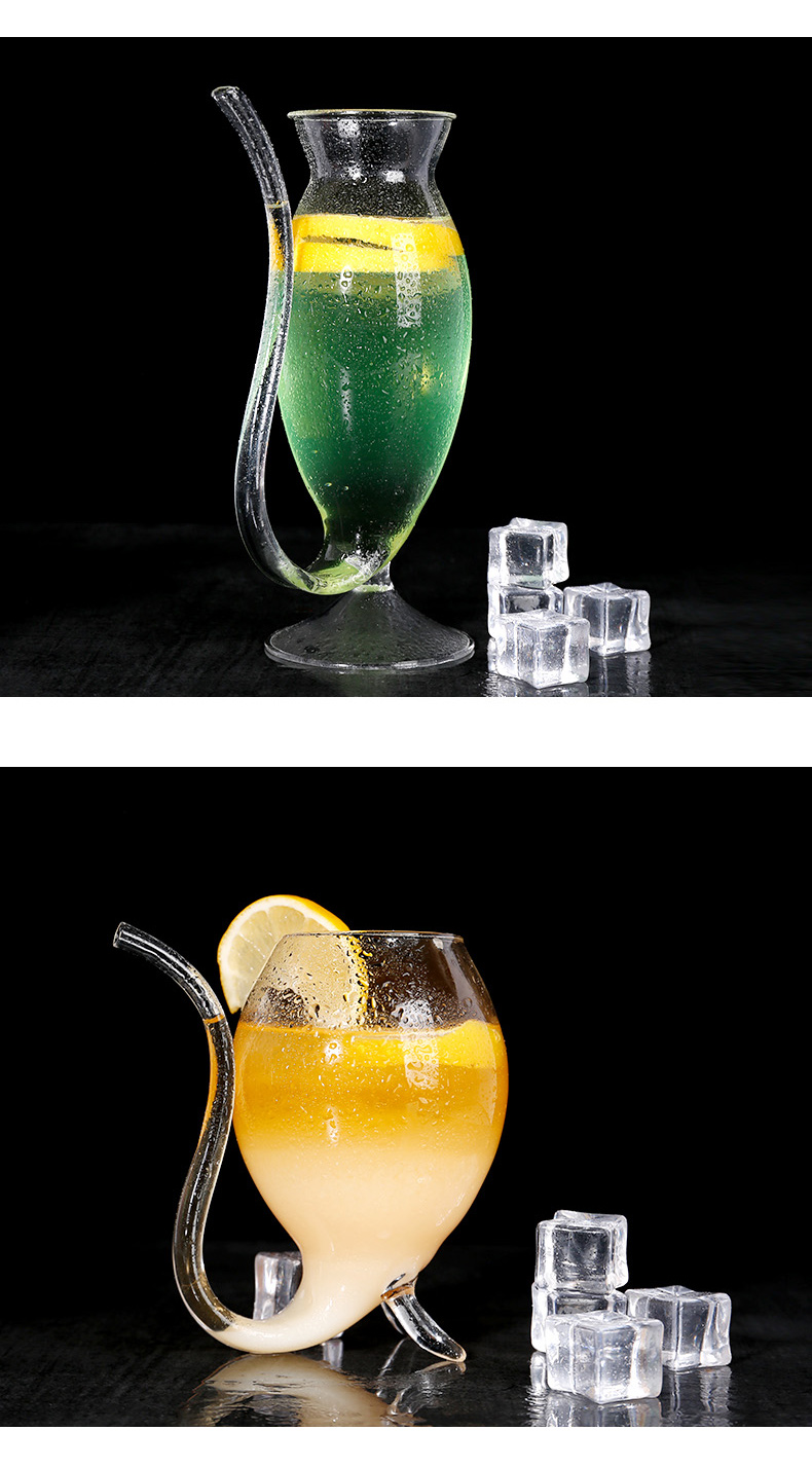 Glass Personalized Creative with Feet Cocktail Glass Crystal Straw Champagne Glass High Straw Juice Glass Water Cup Glass Personalized Creative with Feet Cocktail Glass Crystal Straw Champagne Glass High Straw Juice Glass Water Cup