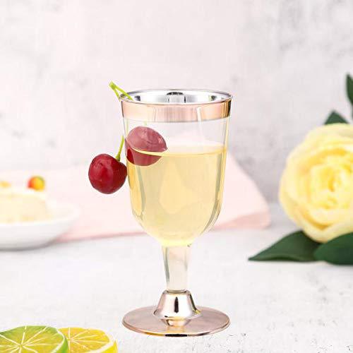 Disposable Goblet High-Grade Plastic Wine Glass Golden Edge Silver Champagne Glass Rose Gold Wine Glass Plastic Disposable Goblet High-Grade Plastic Wine Glass Golden Edge Silver Champagne Glass Rose Gold Wine Glass Plastic