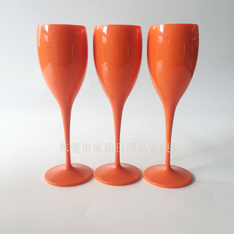 Plastic Red Wine Goblet Plastic High Leg Champagne Glass Food Grade PS Acrylic Transparent Red Wine Glass