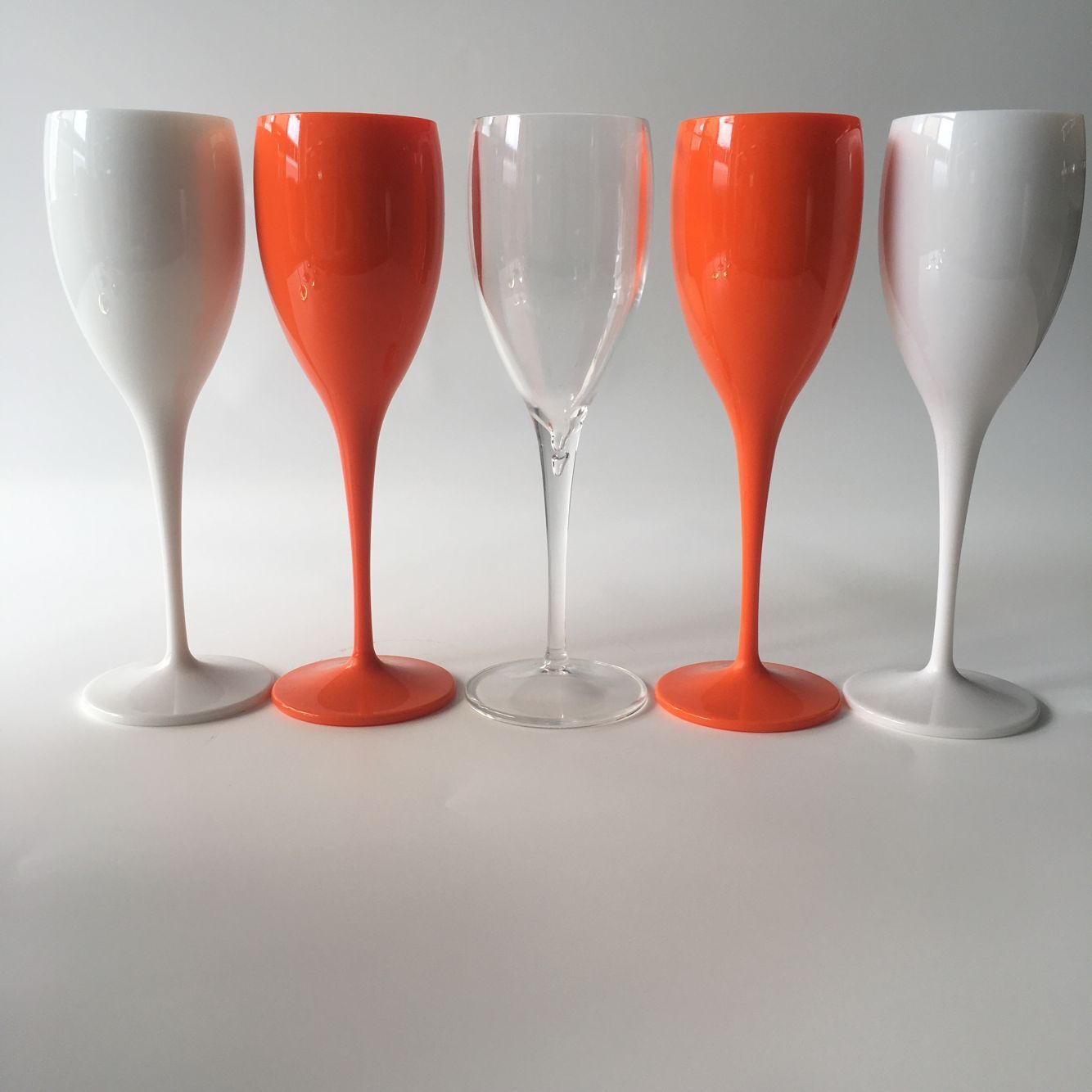 Plastic Red Wine Goblet Plastic High Leg Champagne Glass Food Grade PS Acrylic Transparent Red Wine Glass