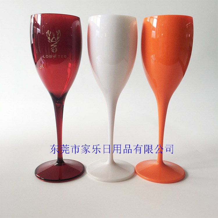 Plastic Red Wine Goblet Plastic High Leg Champagne Glass Food Grade PS Acrylic Transparent Red Wine Glass