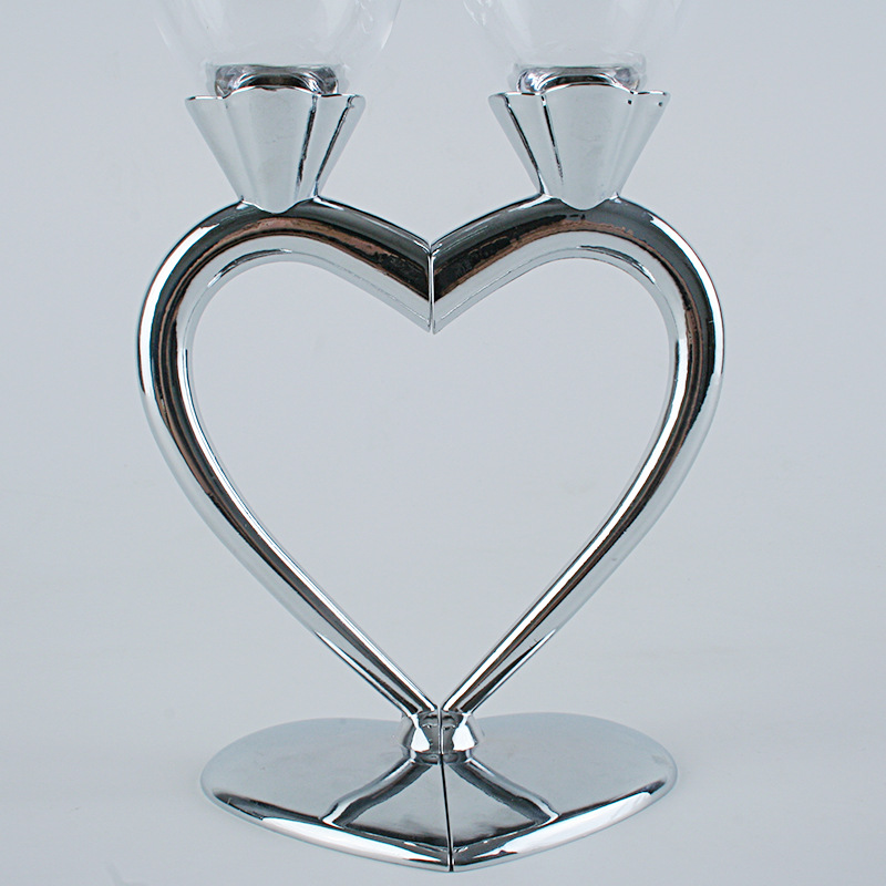 Heart-Shaped Crystal Champagne Set Couple Cups Wedding Favors Pie Couple Cups Crystal Glass Cup Bar Supplies Goblet
