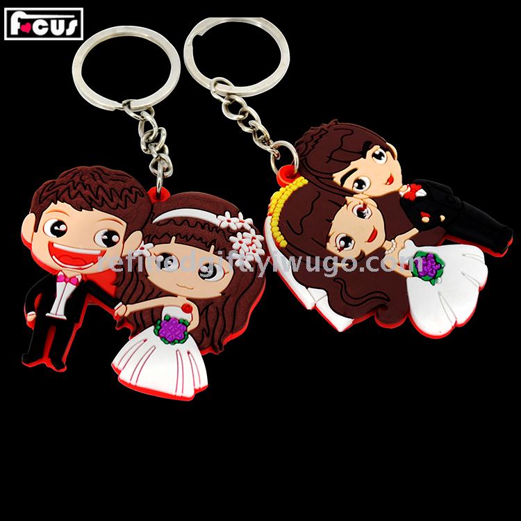 PVC Hot Silicone Environmental Protection Double-Sided Wedding Celebration Gift Keychain Soft Glue Epoxy Keychain Factory PVC Hot Silicone Environmental Protection Double-Sided Wedding Celebration Gift Keychain Soft Glue Epoxy Keychain Factory