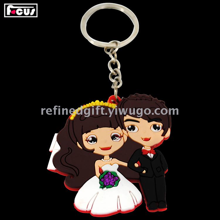 PVC Hot Silicone Environmental Protection Double-Sided Wedding Celebration Gift Keychain Soft Glue Epoxy Keychain Factory PVC Hot Silicone Environmental Protection Double-Sided Wedding Celebration Gift Keychain Soft Glue Epoxy Keychain Factory