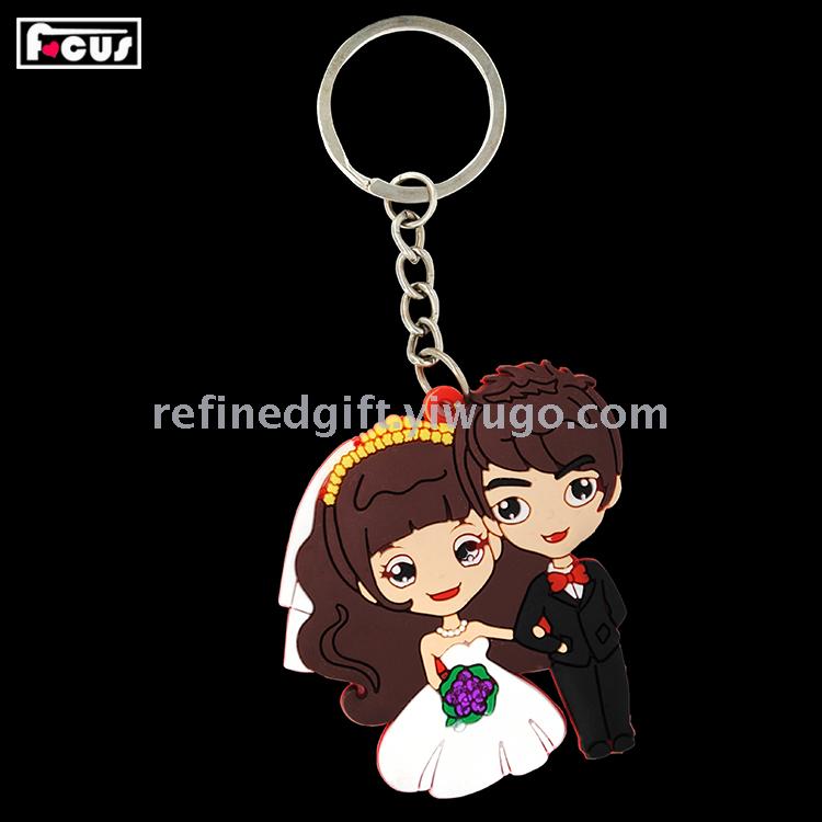 PVC Hot Silicone Environmental Protection Double-Sided Wedding Celebration Gift Keychain Soft Glue Epoxy Keychain Factory PVC Hot Silicone Environmental Protection Double-Sided Wedding Celebration Gift Keychain Soft Glue Epoxy Keychain Factory