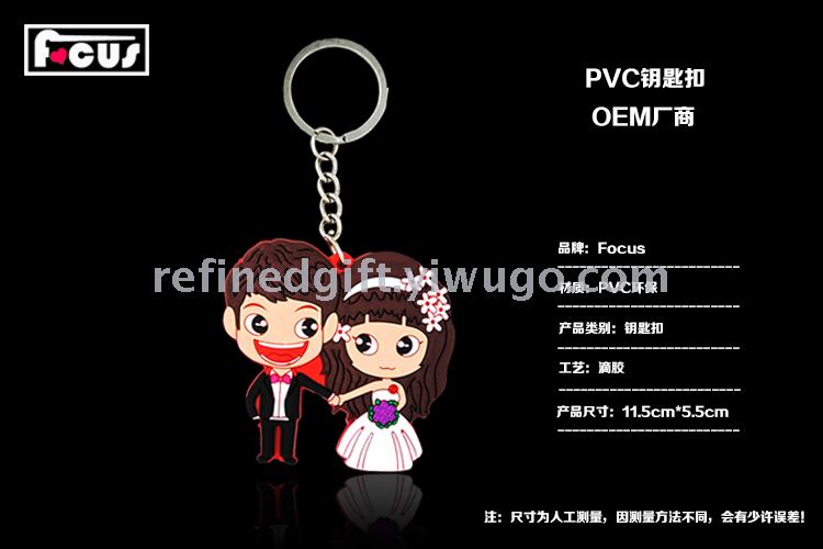 PVC Hot Silicone Environmental Protection Double-Sided Wedding Celebration Gift Keychain Soft Glue Epoxy Keychain Factory PVC Hot Silicone Environmental Protection Double-Sided Wedding Celebration Gift Keychain Soft Glue Epoxy Keychain Factory