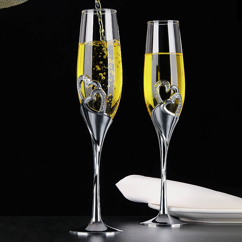 Creative Crystal Bubble Champagne Glass Red Wine Glass Set Wedding Gifts Transparent Glass Goblets Wine Glass