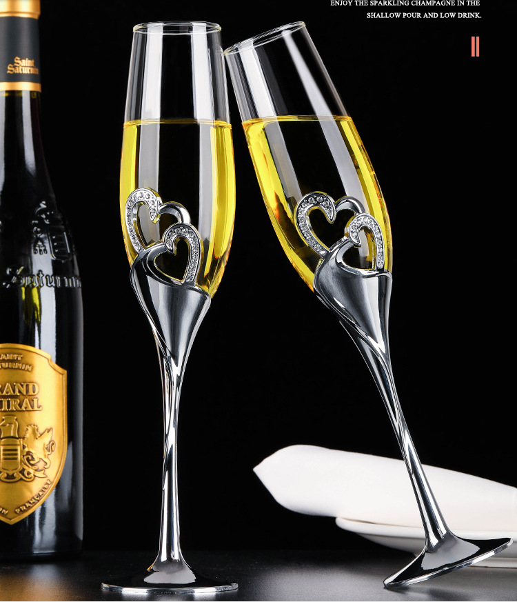 Creative Crystal Bubble Champagne Glass Red Wine Glass Set Wedding Gifts Transparent Glass Goblets Wine Glass