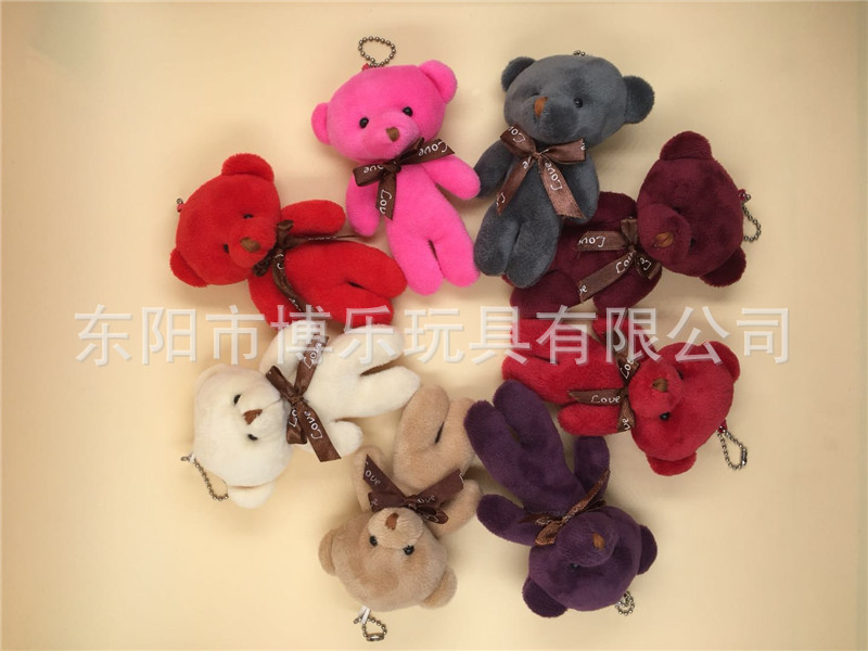Paula Human Bear Accessories Plush Little Bear Doll 12cm Cell Phone Bag Keychain Pendant Wedding Throws Customization