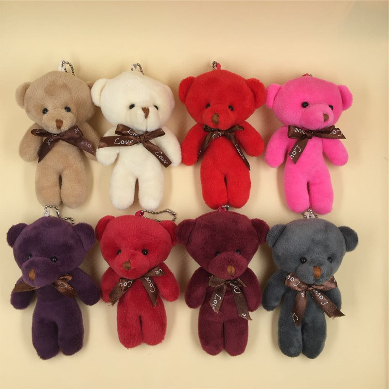 Paula Human Bear Accessories Plush Little Bear Doll 12cm Cell Phone Bag Keychain Pendant Wedding Throws Customization