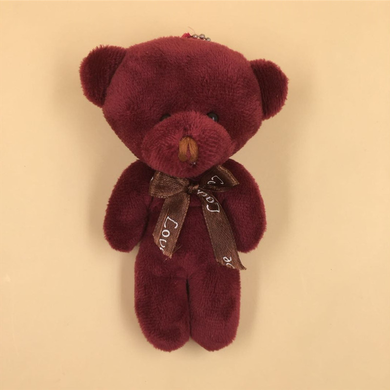 Paula Human Bear Accessories Plush Little Bear Doll 12cm Cell Phone Bag Keychain Pendant Wedding Throws Customization