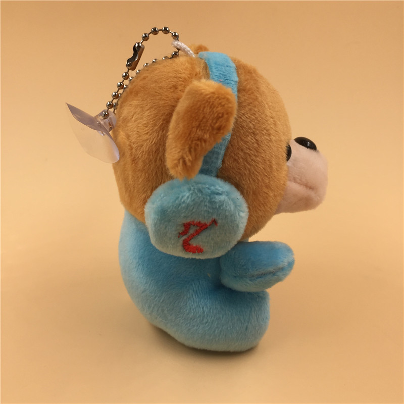 Paula Creative Headset Bear Plush Toy Headset Rabbit Plush Pendant Keychain Wedding Throws Claw Machine Doll Batch