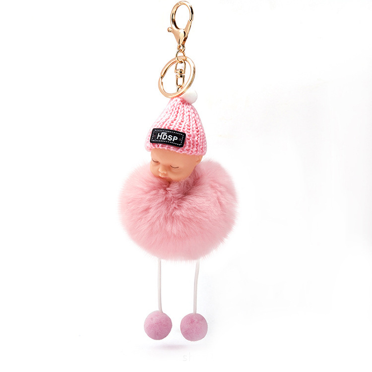 Cute Cartoon Woolen Cap Cute Sleeping Doll Keychain Furry Toy Bag Package Pendant Wedding Gift Wedding Keychain Cute Cartoon Woolen Cap Cute Sleeping Doll Keychain Furry Toy Bag Package Pendant Wedding Gift Wedding Keychain