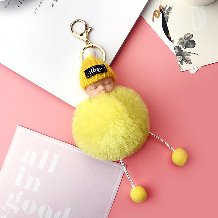 Cute Cartoon Woolen Cap Cute Sleeping Doll Keychain Furry Toy Bag Package Pendant Wedding Gift Wedding Keychain Cute Cartoon Woolen Cap Cute Sleeping Doll Keychain Furry Toy Bag Package Pendant Wedding Gift Wedding Keychain
