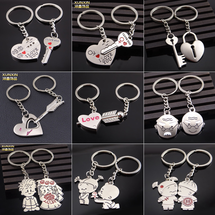 Wedding Keychain Factory Wholesale Heart-Shaped Couple Keychain Qixi Pendant Wedding Banquet Marriage Gift Wedding Keychain Factory Wholesale Heart-Shaped Couple Keychain Qixi Pendant Wedding Banquet Marriage Gift