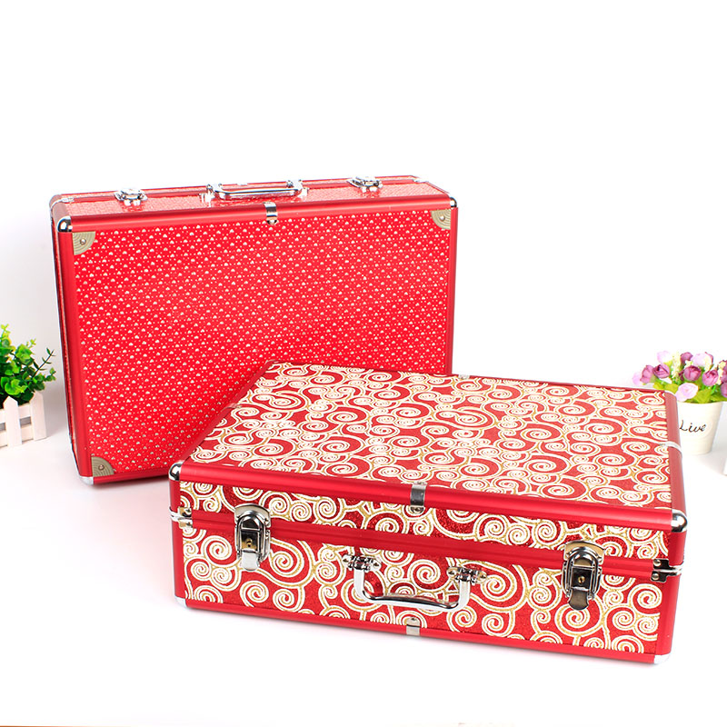 Bride wedding red suitcase portable key chain keychain, tz-177