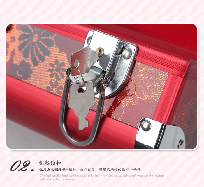 Bride wedding red suitcase portable key chain keychain, tz-177