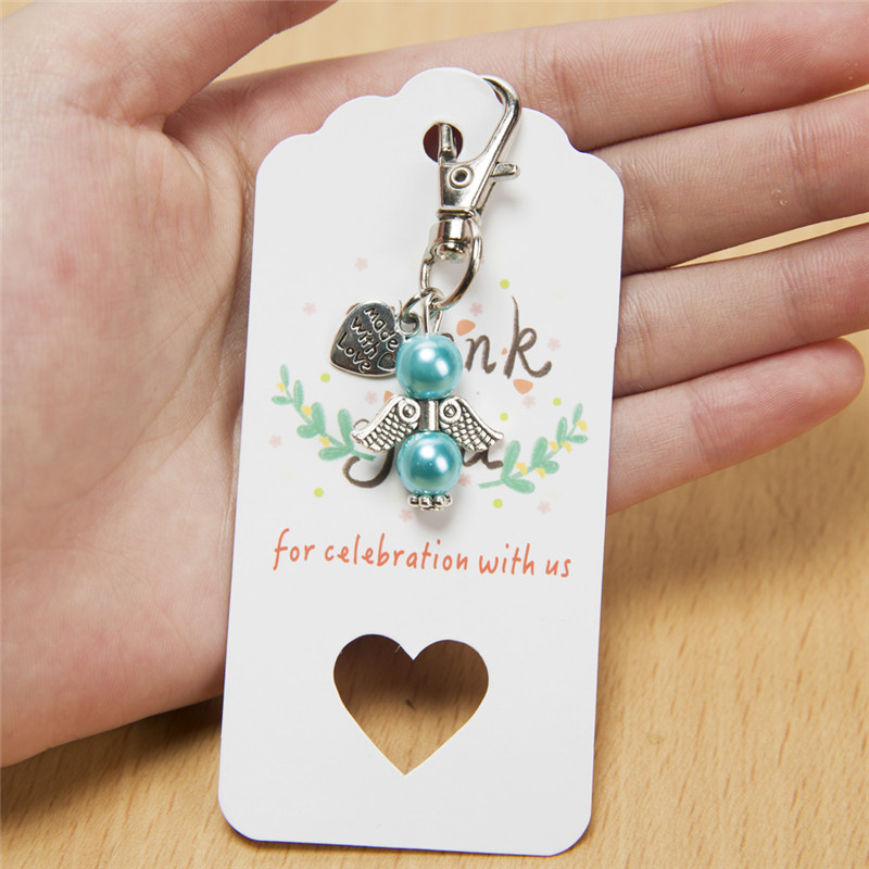 Creative Style Guardian Angel Keychain Wedding Celebration Decoration Gift Angel Wings Baby Baptism Communion Party Gift