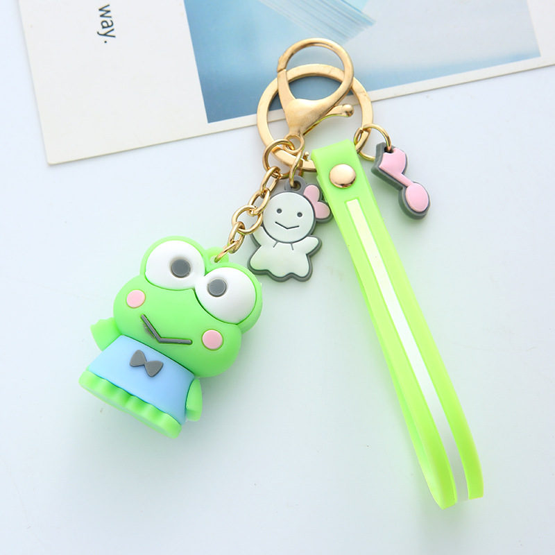 Wedding Keychain Melody Big Ear Dog Kuromi Pom Pom Purin Cartoon Silicone PVC Key Chain School Bag Pendant Gift
