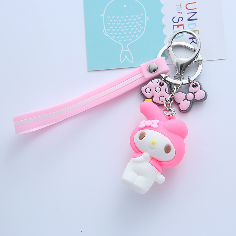 Wedding Keychain Melody Big Ear Dog Kuromi Pom Pom Purin Cartoon Silicone PVC Key Chain School Bag Pendant Gift Wedding Keychain Melody Big Ear Dog Kuromi Pom Pom Purin Cartoon Silicone PVC Key Chain School Bag Pendant Gift