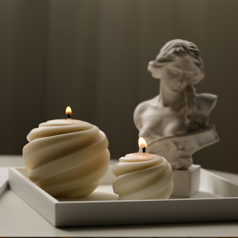 Creative Ball Aromatherapy Candle Mould Soft Silicone Mold DIY Homemade Geometric Simple Ins Style Candle Mould