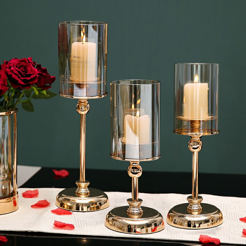 Light Luxury Candle Holder Nordic Retro Romantic Dining Table Candlelight Dinner Props Candleholder