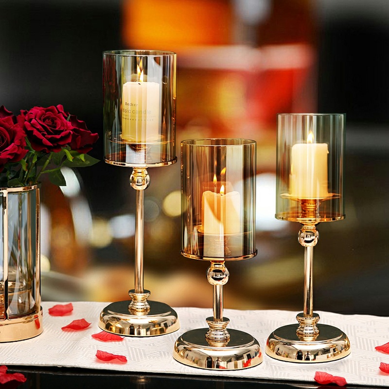 Light Luxury Candle Holder Nordic Retro Romantic Dining Table Candlelight Dinner Props Candleholder