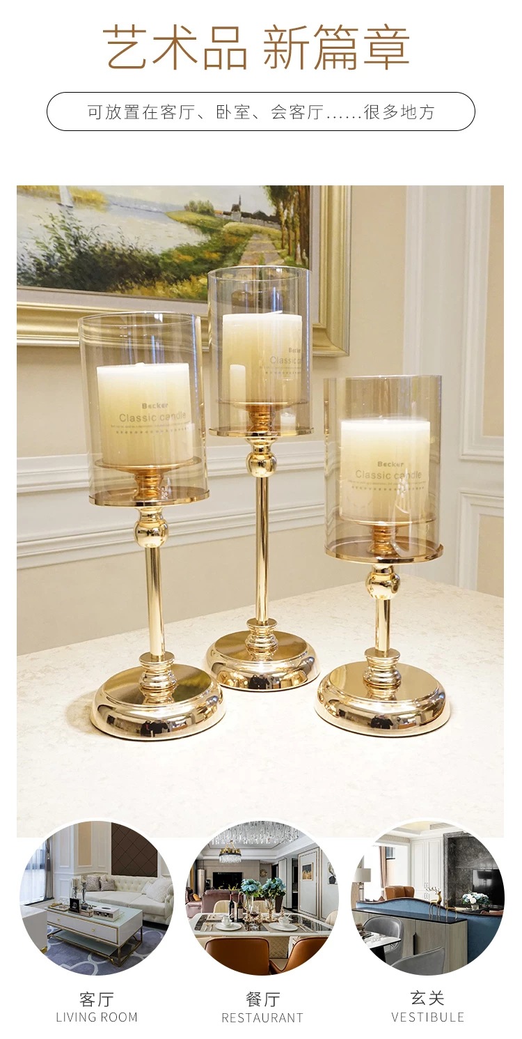 Light Luxury Candle Holder Nordic Retro Romantic Dining Table Candlelight Dinner Props Candleholder Light Luxury Candle Holder Nordic Retro Romantic Dining Table Candlelight Dinner Props Candleholder