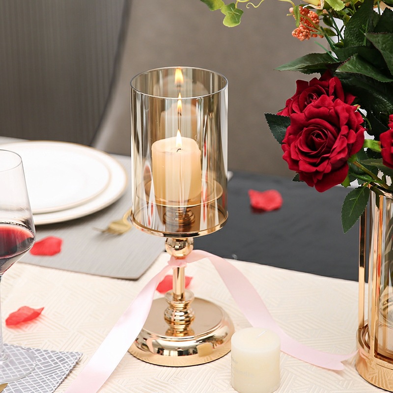 Light Luxury Candle Holder Nordic Retro Romantic Dining Table Candlelight Dinner Props Candleholder