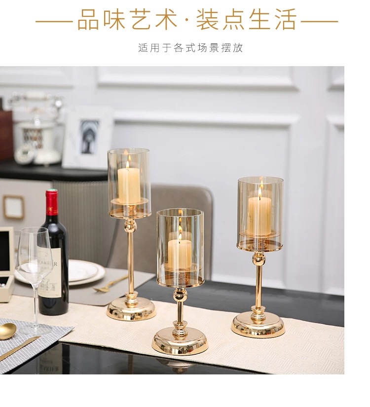 Light Luxury Candle Holder Nordic Retro Romantic Dining Table Candlelight Dinner Props Candleholder Light Luxury Candle Holder Nordic Retro Romantic Dining Table Candlelight Dinner Props Candleholder