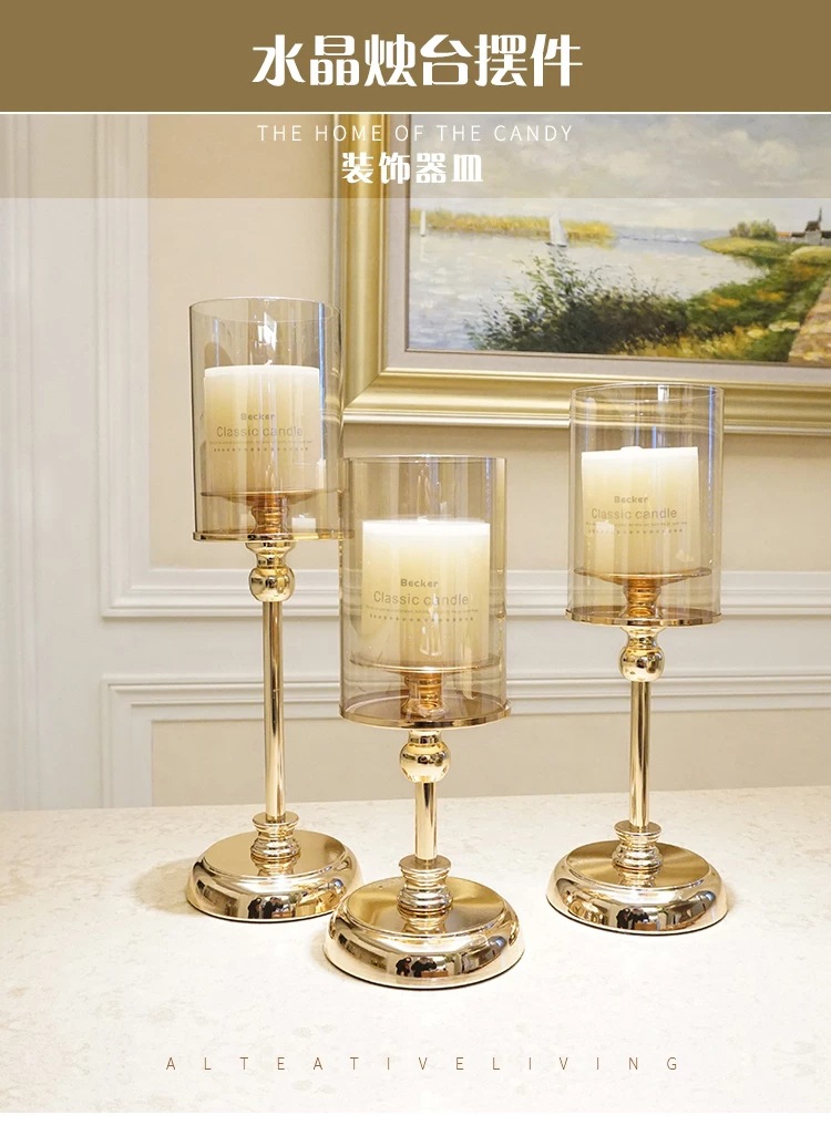 Light Luxury Candle Holder Nordic Retro Romantic Dining Table Candlelight Dinner Props Candleholder Light Luxury Candle Holder Nordic Retro Romantic Dining Table Candlelight Dinner Props Candleholder